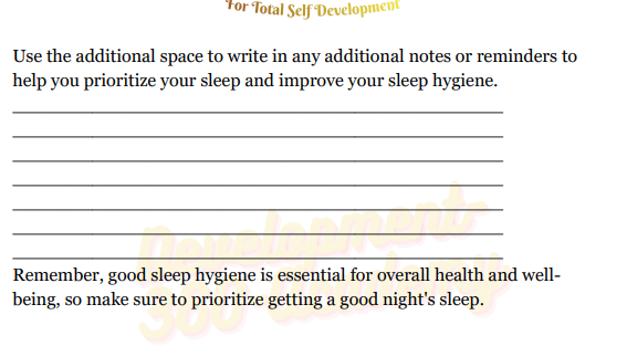 This sleep hygiene checklist is made to ensure a person gets a sound sleep at night & has a consistent sleep pattern throughout the week.