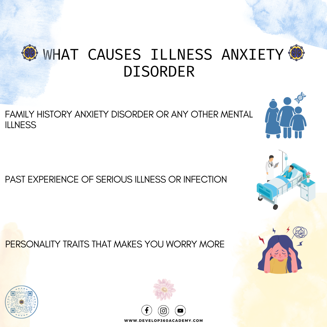 Family history anxiety disorder or any Other mental Illness Past experience of serious illness or infection Personality traits that makes you worry more 